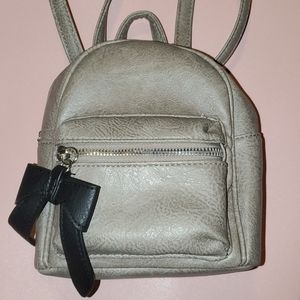NWT Grey Mini Backpack with Bow